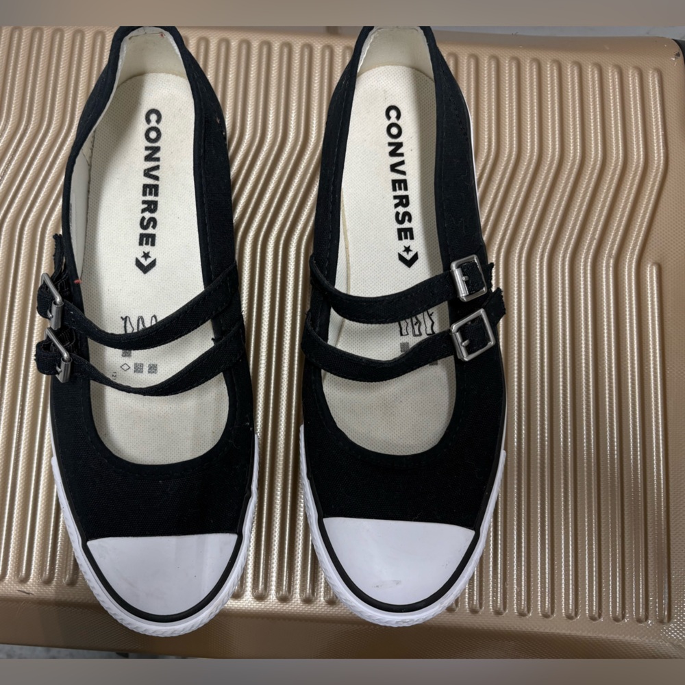 Converse Black Double Strap Sneakers